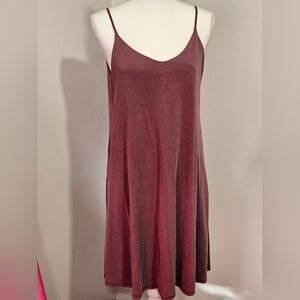 Cupio Chic Plum Flowy Sleeveless Summer Dress With Spaghetti Straps Size Medium